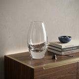 11" Clear Lead Free Crystal Oval Table Vase