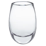 8" Clear Oval Crystal Glass Table Vase