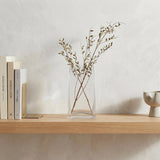 8" Crystal Glass Clear Rectangle Table Vase