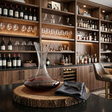Clear Crystal Glass Convex Curve Shape Stemless Carafe