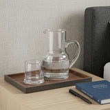 Set of Two Clear Crystal Glass Stemless Carafe And Drinking Glass