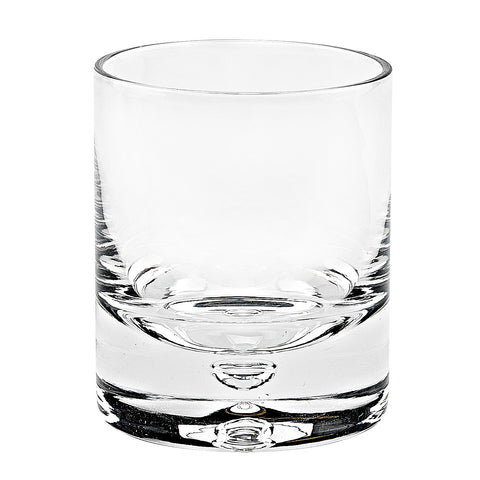 Set of Four Clear Mouth Blown Crystal Old Fashion Glasses