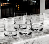 Set of Four Clear Crystal Rocks Old Fashion Glasses