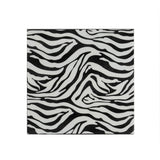 12" Black And White Zebra Iron And Resin Square Hanging Wall Tile