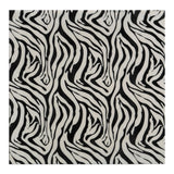 20" Black And White Zebra Iron And Resin Square Hanging Wall Tile