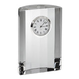 5" Silver Crystal Table Clock
