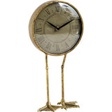 15" Gold Crystal Table Clock