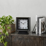 11" Black Fabric Table Clock