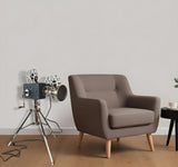 36" Black And Silver Tripod Floor Lamp With Metal Novelty Shade