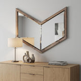 23" Brown Novelty Framed Accent Mirror