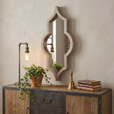 34" Natural Novelty Framed Accent Mirror