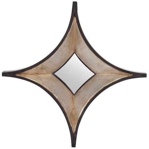 17" Dark Brown Diamond Framed Accent Mirror