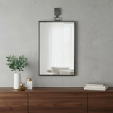 44" Gunmetal Metal Framed Accent Mirror