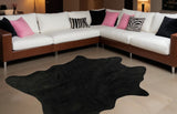 5' X 8' Black Shag Hand Knotted Area Rug