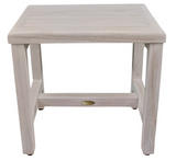 18" Gray Teak Rectangular Shower Bench