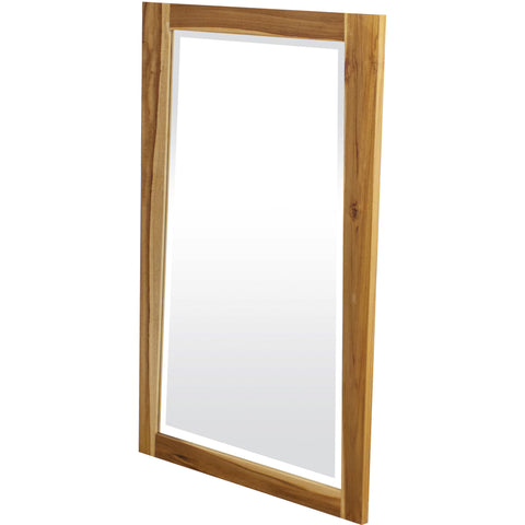 35" Brown Wood Accent Mirror