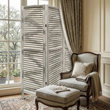 67" Gray Folding Three Panel Screen Room Divider