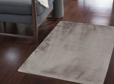 3' X 5' Gray Shag Hand Knotted Area Rug
