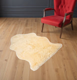 2' X 3' Beige Shag Area Rug