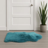 2' X 3' Steel Blue Shag Area Rug