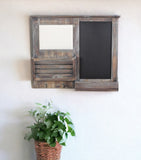 30" Brown Solid Wood Paper Organizer
