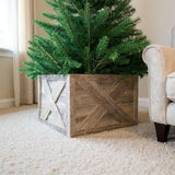 19" Natural Weathered Gray Christmas Tree Collar