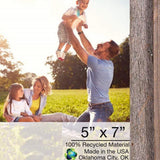 5" x 7" Gray Solid Wood Tabletop Picture Frame