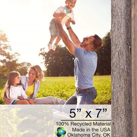 5" x 7" Gray Solid Wood Tabletop Picture Frame