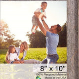 8" x 10" Gray Solid Wood Tabletop Picture Frame