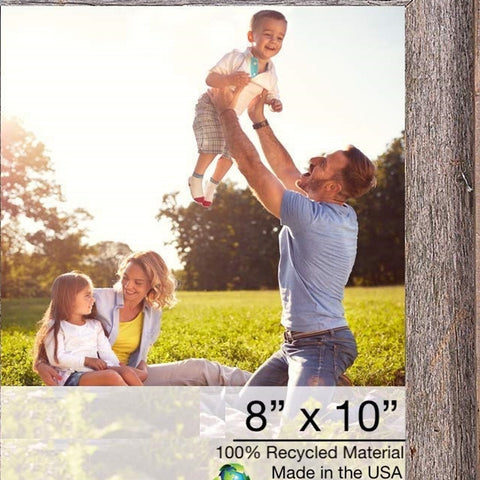 8" x 10" Gray Solid Wood Tabletop Picture Frame