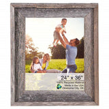24" x 36" Gray Solid Wood Hanging Picture Frame