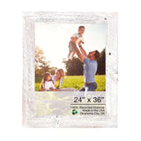24" x 36" White Solid Wood Hanging Picture Frame