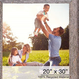 20" x 30" Gray Solid Wood Hanging Picture Frame