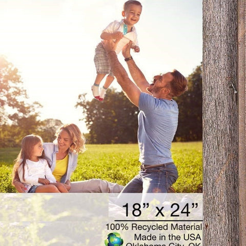 18" x 24" Gray Solid Wood Hanging Picture Frame