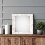 12" x 12" White Solid Wood Tabletop Picture Frame