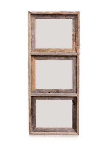 8" x 10" Gray Distressed Solid Wood Hanging Picture Frame