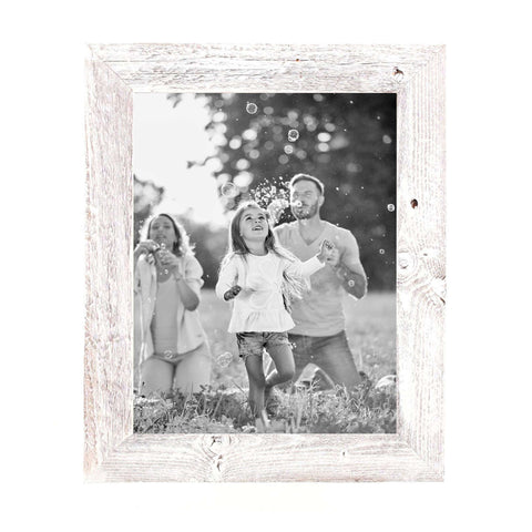 9" x 12" White Solid Wood Hanging Picture Frame