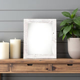 6" x 6" White Solid Wood Tabletop Picture Frame