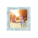 6" x 6" Blue Solid Wood Tabletop Picture Frame