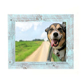6" x 6" Blue Solid Wood Tabletop Picture Frame