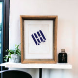 24" x 36" Gray p-Oxybis(benzenesulfonyl hydrazide) Solid Wood Hanging or Tabletop Picture Frame