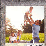 24" x 30" Gray Solid Wood Hanging Picture Frame