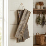 Set of Six 4" X 48" Gray and Brown Wood Plank Wall Decor