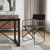 Black Leather Open Back Dining Arm Chair
