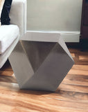 19" Black Iron Square Top Hexagonal End Table