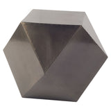 19" Black Iron Square Top Hexagonal End Table