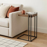 27" Brown Solid Wood Square End Table