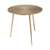 21" Gold Metal Round End Table