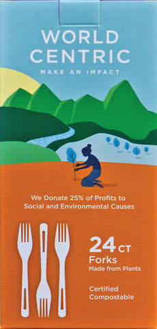 World Centric Corn Starch Forks 24 Piece  (12x24 Ct)