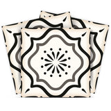 8' X 10' Sky Blue And Ivory Geometric Washable Indoor Outdoor Area Rug